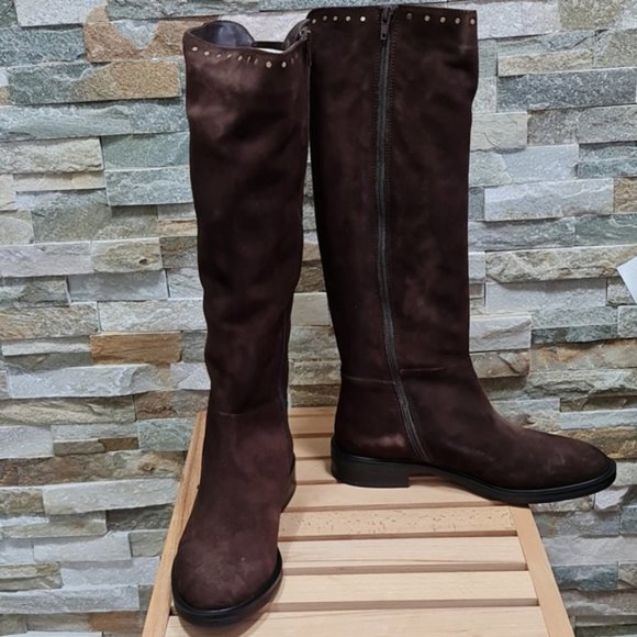 Steven By Steve Madden Dark Brown Studded Winter Boots - Picture 9 of 13